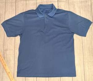 Champions Tour Men's Solid Blue Short Sleeve Performance Polo Golf Shirt